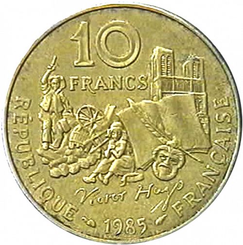 10 Francs Reverse Image minted in FRANCE in 1985 (1959-2001 - Fifth Republic)  - The Coin Database