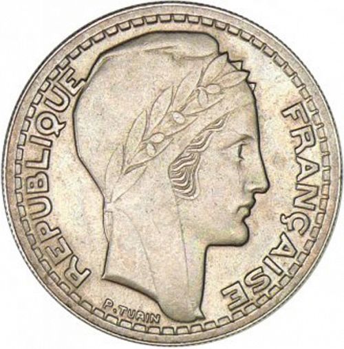 10 Francs Obverse Image minted in FRANCE in 1945 (1944-1947 - Provisional Government)  - The Coin Database