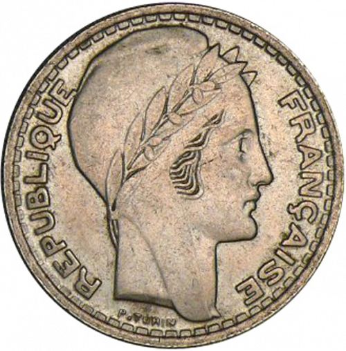 10 Francs Obverse Image minted in FRANCE in 1946B (1944-1947 - Provisional Government)  - The Coin Database