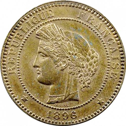 10 Centimes Obverse Image minted in FRANCE in 1896A (1871-1940 - Third Republic)  - The Coin Database