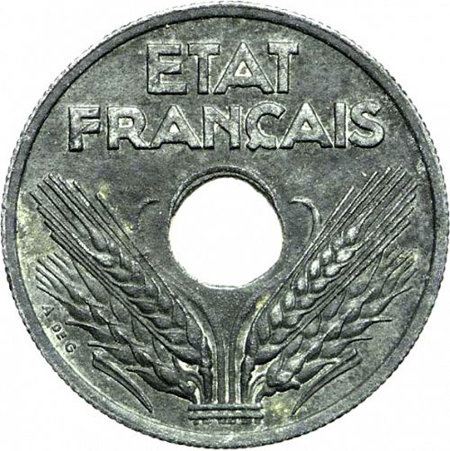 10 Centimes Obverse Image minted in FRANCE in 1942 (1940-1944 - Vichy State)  - The Coin Database