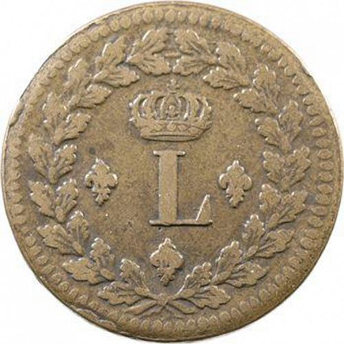 Un Décime Obverse Image minted in FRANCE in 1814BB (1814-1824 - Louis XVIII)  - The Coin Database