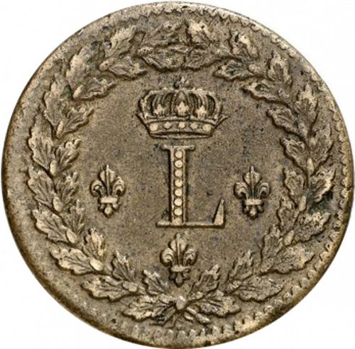 Un Décime Obverse Image minted in FRANCE in 1815BB (1814-1824 - Louis XVIII)  - The Coin Database
