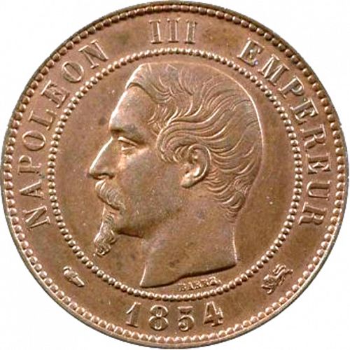 10 Centimes Obverse Image minted in FRANCE in 1854D (1852-1870 - Napoléon III)  - The Coin Database