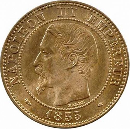 10 Centimes Obverse Image minted in FRANCE in 1855MA (1852-1870 - Napoléon III)  - The Coin Database