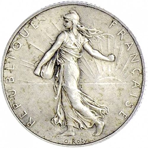 1 Franc Obverse Image minted in FRANCE in 1898 (1871-1940 - Third Republic)  - The Coin Database