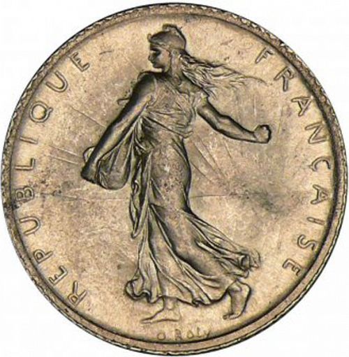 1 Franc Obverse Image minted in FRANCE in 1901 (1871-1940 - Third Republic)  - The Coin Database