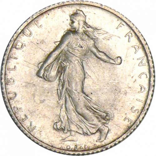 1 Franc Obverse Image minted in FRANCE in 1906 (1871-1940 - Third Republic)  - The Coin Database