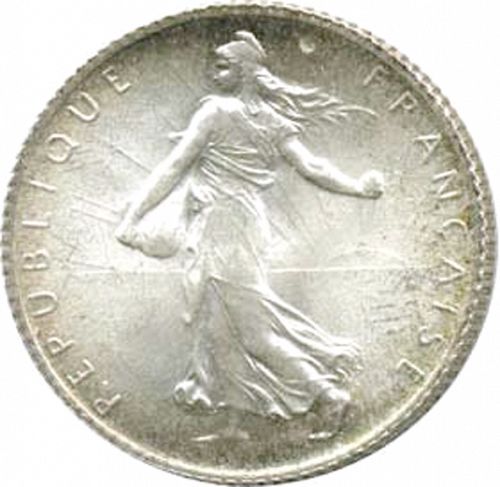 1 Franc Obverse Image minted in FRANCE in 1914C (1871-1940 - Third Republic)  - The Coin Database