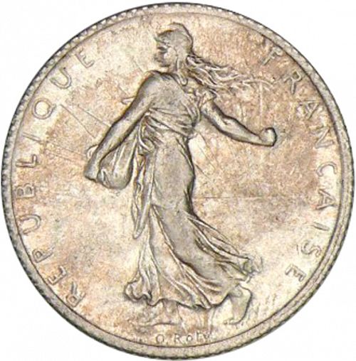 1 Franc Obverse Image minted in FRANCE in 1915 (1871-1940 - Third Republic)  - The Coin Database