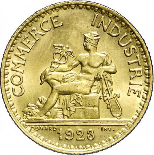 1 Franc Obverse Image minted in FRANCE in 1923 (1871-1940 - Third Republic)  - The Coin Database