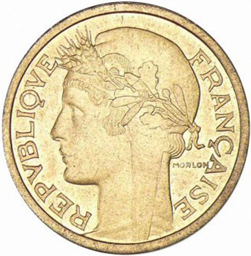 1 Franc Obverse Image minted in FRANCE in 1935 (1871-1940 - Third Republic)  - The Coin Database