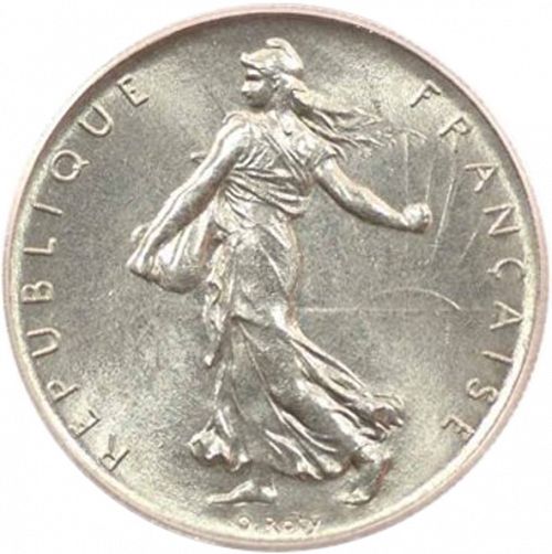 1 Franc Obverse Image minted in FRANCE in 1960 (1959-2001 - Fifth Republic)  - The Coin Database