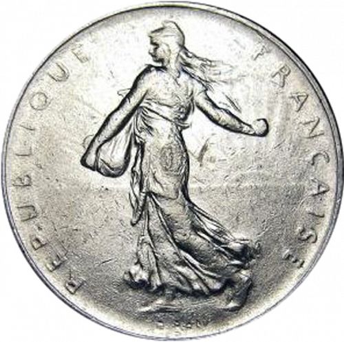 1 Franc Obverse Image minted in FRANCE in 1978 (1959-2001 - Fifth Republic)  - The Coin Database