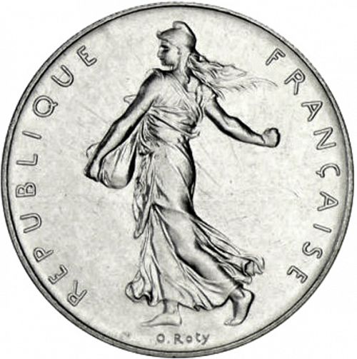 1 Franc Obverse Image minted in FRANCE in 1984 (1959-2001 - Fifth Republic)  - The Coin Database
