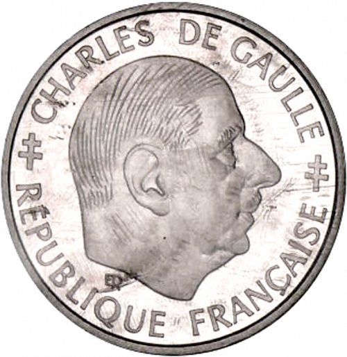 1 Franc Obverse Image minted in FRANCE in 1988 (1959-2001 - Fifth Republic)  - The Coin Database
