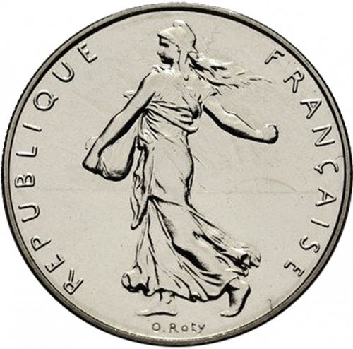 1 Franc Obverse Image minted in FRANCE in 1992 (1959-2001 - Fifth Republic)  - The Coin Database