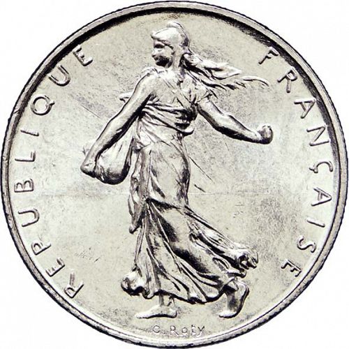 1 Franc Obverse Image minted in FRANCE in 1993 (1959-2001 - Fifth Republic)  - The Coin Database