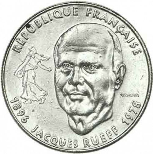 1 Franc Obverse Image minted in FRANCE in 1996 (1959-2001 - Fifth Republic)  - The Coin Database