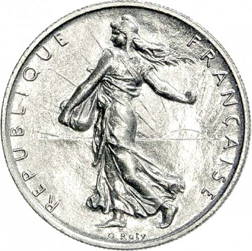 1 Franc Obverse Image minted in FRANCE in 2001 (1959-2001 - Fifth Republic)  - The Coin Database