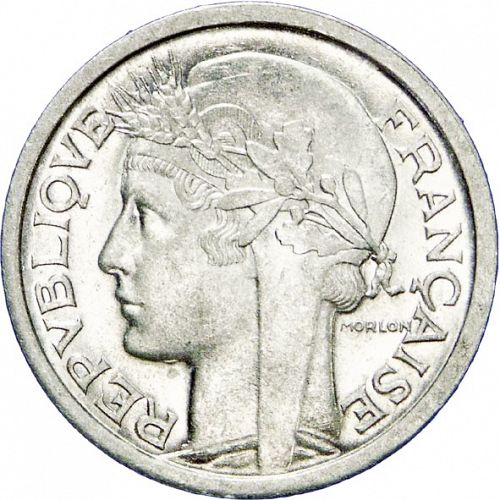 1 Franc Obverse Image minted in FRANCE in 1945B (1944-1947 - Provisional Government)  - The Coin Database