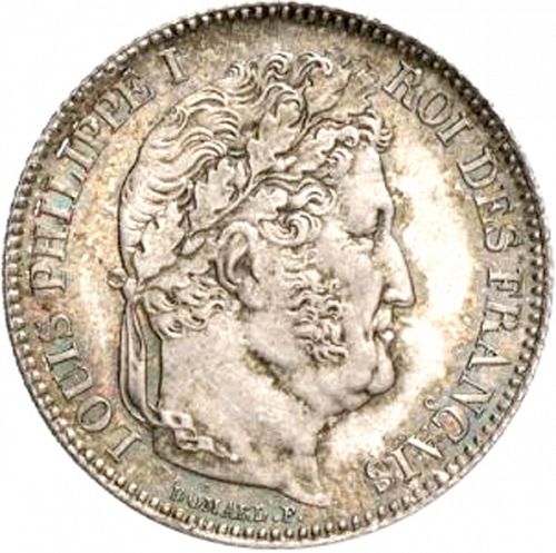 1 Franc Obverse Image minted in FRANCE in 1846A (1830-1848 - Louis Philippe I)  - The Coin Database