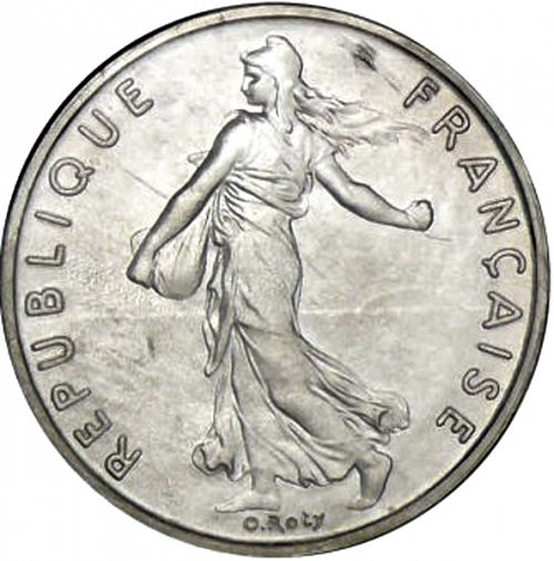 ½ Franc Obverse Image minted in FRANCE in 1979 (1959-2001 - Fifth Republic)  - The Coin Database