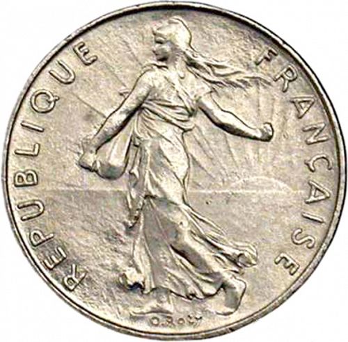 ½ Franc Obverse Image minted in FRANCE in 1994 (1959-2001 - Fifth Republic)  - The Coin Database