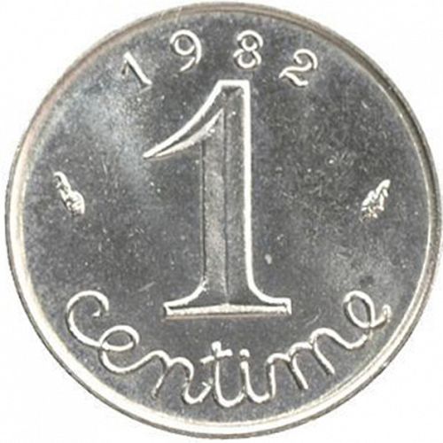 1 Centime Reverse Image minted in FRANCE in 1982 (1959-2001 - Fifth Republic)  - The Coin Database