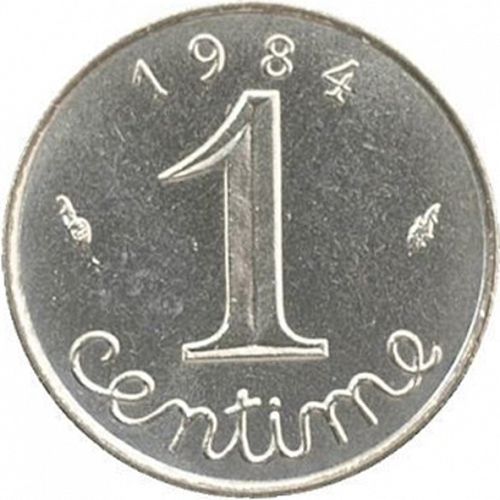 1 Centime Reverse Image minted in FRANCE in 1984 (1959-2001 - Fifth Republic)  - The Coin Database
