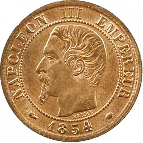 1 Centime Obverse Image minted in FRANCE in 1854MA (1852-1870 - Napoléon III)  - The Coin Database