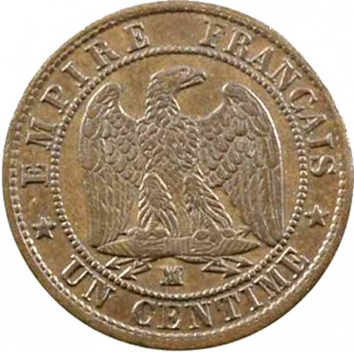 1 Centime Reverse Image minted in FRANCE in 1853MA (1852-1870 - Napoléon III)  - The Coin Database