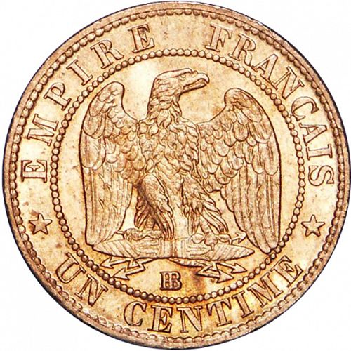 1 Centime Reverse Image minted in FRANCE in 1861BB (1852-1870 - Napoléon III)  - The Coin Database
