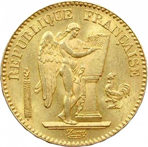 20 Francs Obverse Image minted in FRANCE in 1848A (1848-1852 - Second Republic)  - The Coin Database