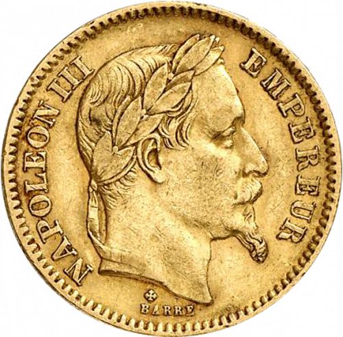 20 Francs Obverse Image minted in FRANCE in 1862BB (1852-1870 - Napoléon III)  - The Coin Database
