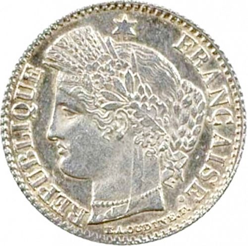 20 Centimes Obverse Image minted in FRANCE in 1850A (1848-1852 - Second Republic)  - The Coin Database