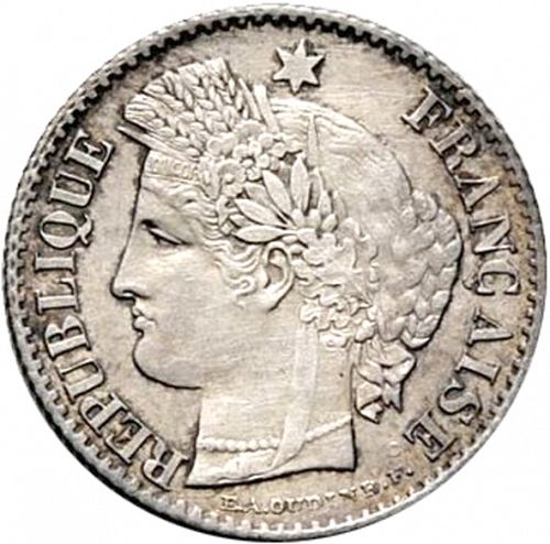 20 Centimes Obverse Image minted in FRANCE in 1851A (1848-1852 - Second Republic)  - The Coin Database