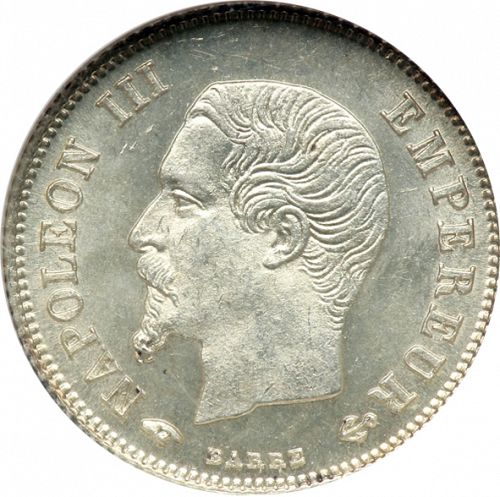 20 Centimes Obverse Image minted in FRANCE in 1859A (1852-1870 - Napoléon III)  - The Coin Database