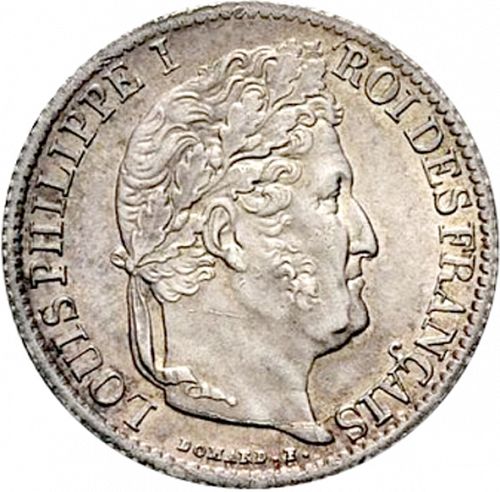 1/4 Franc Obverse Image minted in FRANCE in 1840A (1830-1848 - Louis Philippe I)  - The Coin Database