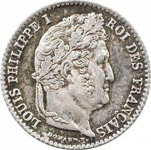 1/4 Franc Obverse Image minted in FRANCE in 1843B (1830-1848 - Louis Philippe I)  - The Coin Database