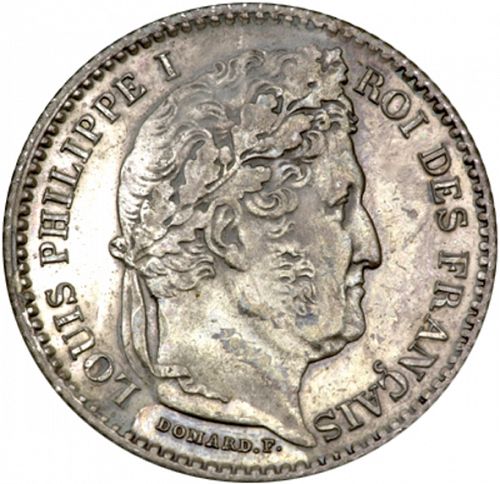 25 Centimes Obverse Image minted in FRANCE in 1848A (1830-1848 - Louis Philippe I)  - The Coin Database