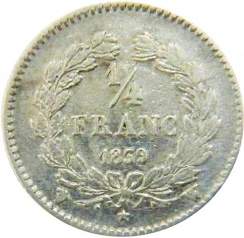 1/4 Franc Reverse Image minted in FRANCE in 1839W (1830-1848 - Louis Philippe I)  - The Coin Database