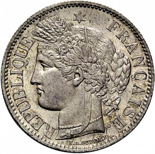 2 Francs Obverse Image minted in FRANCE in 1849A (1848-1852 - Second Republic)  - The Coin Database