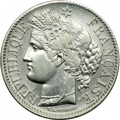 2 Francs Obverse Image minted in FRANCE in 1850BB (1848-1852 - Second Republic)  - The Coin Database