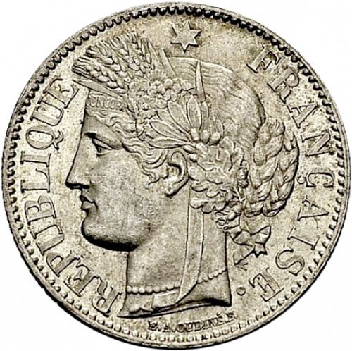 2 Francs Obverse Image minted in FRANCE in 1870A (1871-1940 - Third Republic)  - The Coin Database