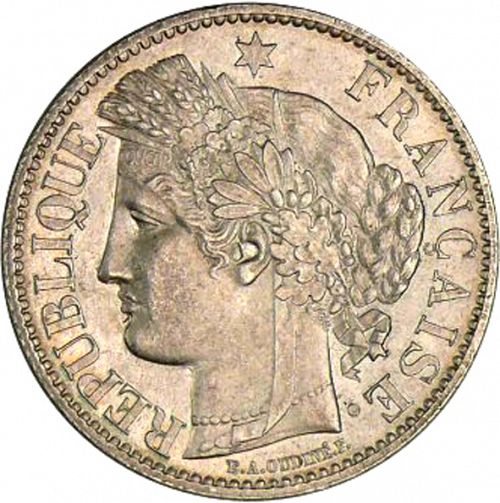 2 Francs Obverse Image minted in FRANCE in 1895A (1871-1940 - Third Republic)  - The Coin Database