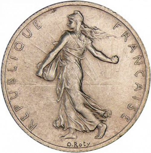2 Francs Obverse Image minted in FRANCE in 1900 (1871-1940 - Third Republic)  - The Coin Database