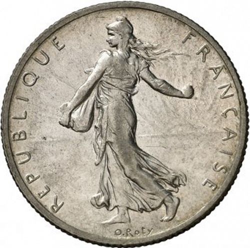 2 Francs Obverse Image minted in FRANCE in 1901 (1871-1940 - Third Republic)  - The Coin Database