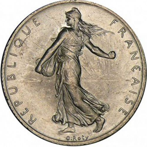 2 Francs Obverse Image minted in FRANCE in 1902 (1871-1940 - Third Republic)  - The Coin Database