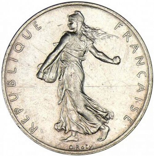2 Francs Obverse Image minted in FRANCE in 1905 (1871-1940 - Third Republic)  - The Coin Database